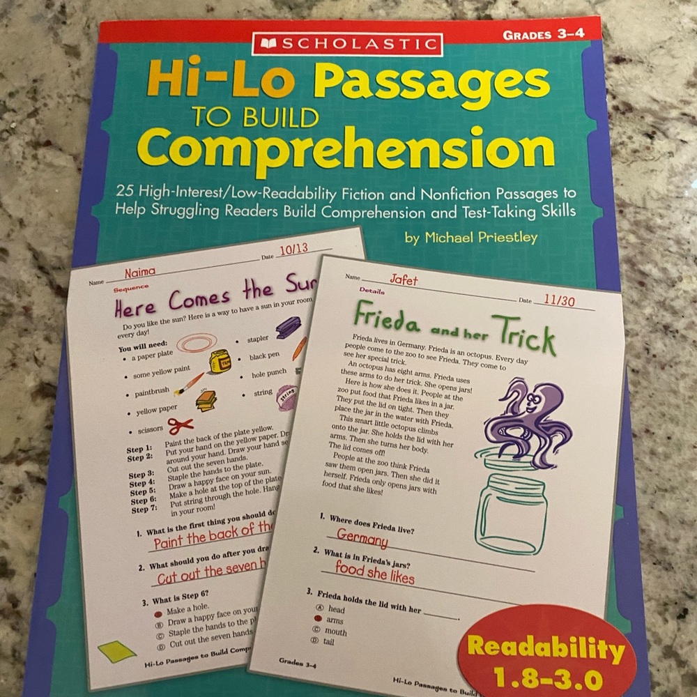 NWT Scholastic comprehension resource book grades 3-4